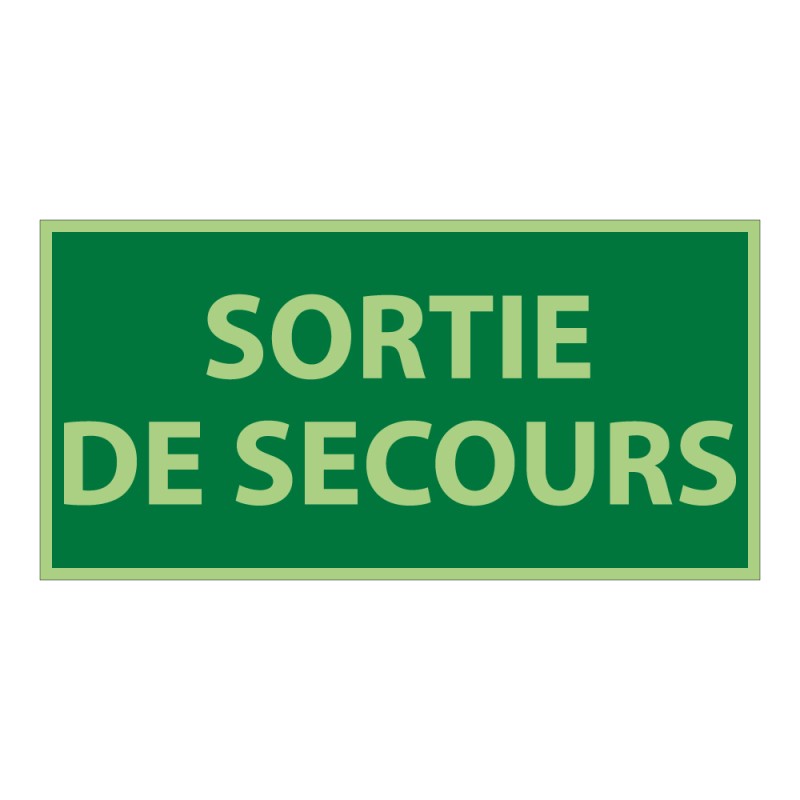 Panneau d'évacuation sortie de secours photoluminescent - DIN 67510-1