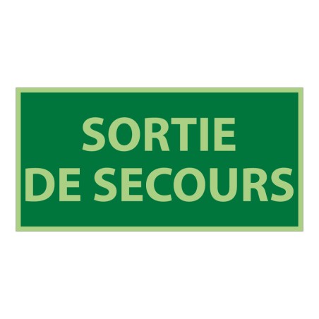 Panneau d'évacuation sortie de secours photoluminescent - DIN 67510-1