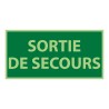 Panneau d'évacuation sortie de secours photoluminescent - DIN 67510-1
