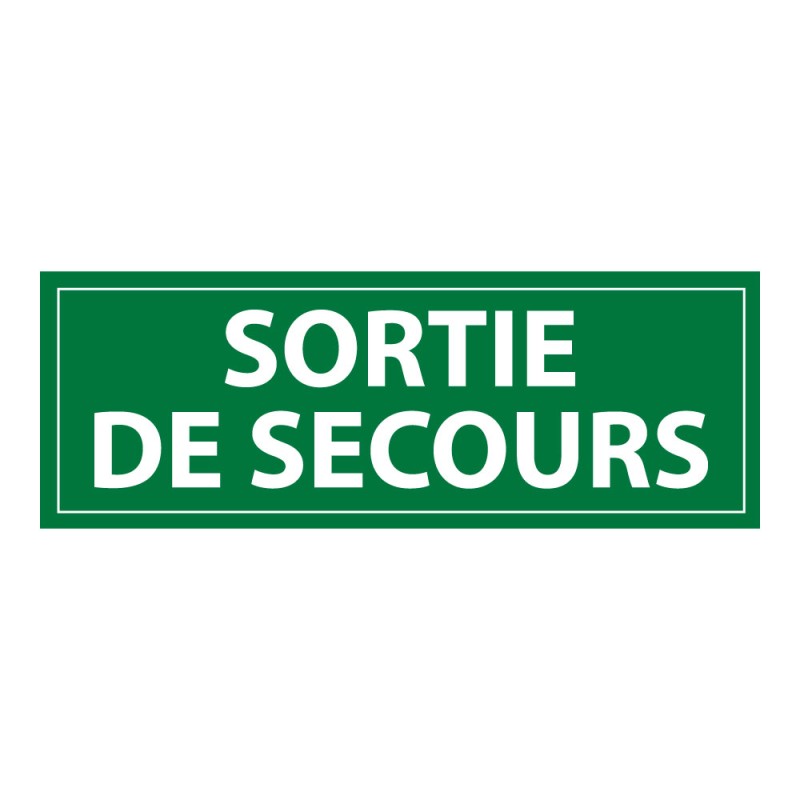 Panneau d'évacuation -Sortie de secours - Signalétique de secours
