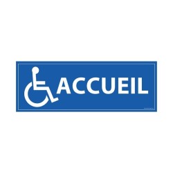 Panneau d'info - Accueil PMR - 210x75 mm - Vinyle adhésif