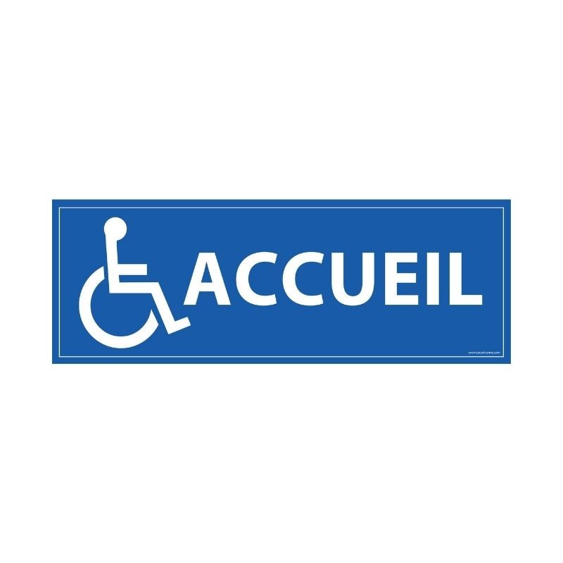 Panneau d'info - Accueil PMR - 210x75 mm - Vinyle adhésif