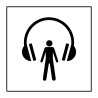 Panneau d'information - Audioguide - ISO 7001 - Gravoply
