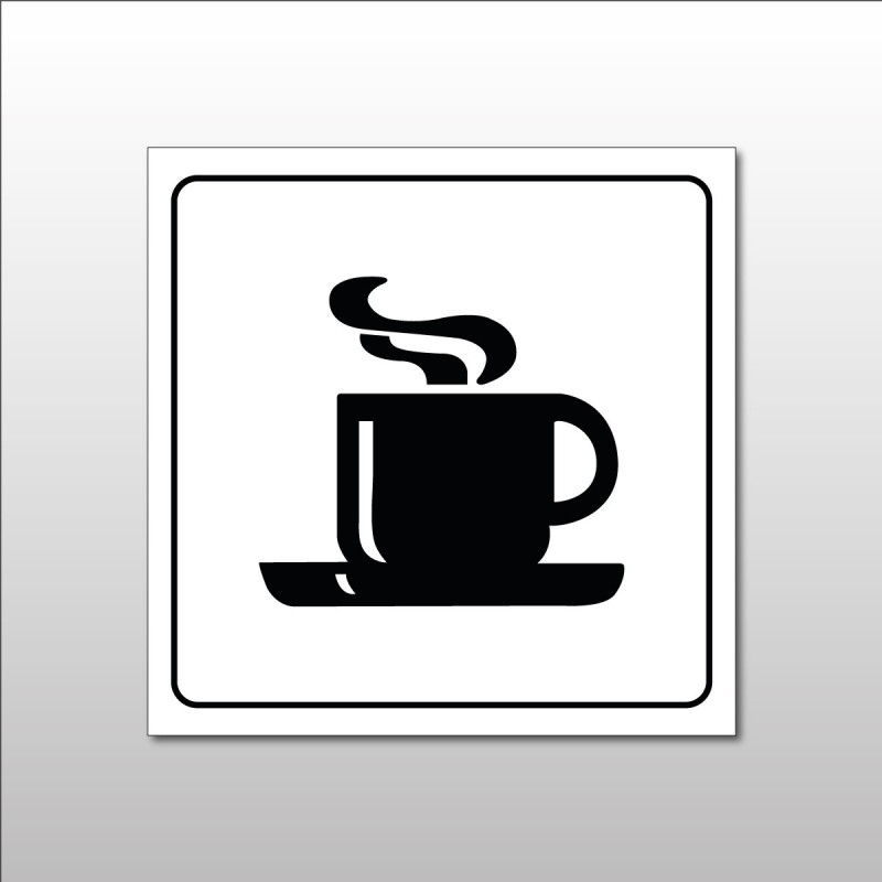 Panneau d'information - Cafétéria Tasse Chaude - Gravoply