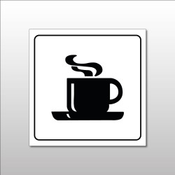 Panneau de signalisation - Cafétéria - Pictogramme Tasse Chaude - Gravoply