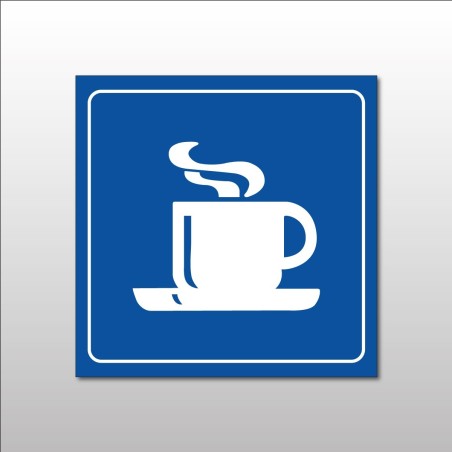 Panneau de signalisation - Cafétéria - Pictogramme Tasse Chaude - Gravoply