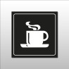 Panneau de signalisation - Cafétéria - Pictogramme Tasse Chaude - Gravoply