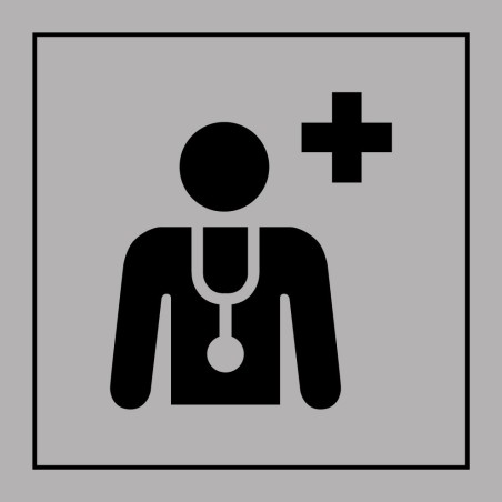 Panneau d'information - Centre médical ou médecin - ISO 7001 - Gravoply