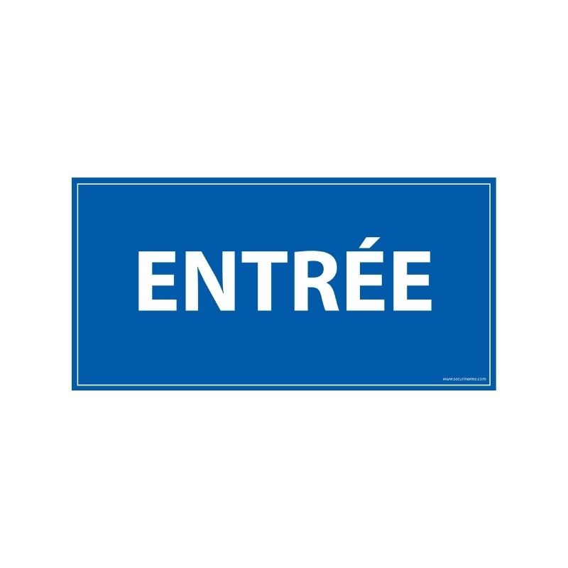 Panneau d'information - Entrée - 200 x 400 mm - Dibond