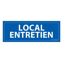 Panneau d'information - Pictogramme Local entretien - 210 x 75 mm