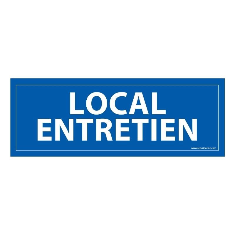 Panneau d'information - Pictogramme Local entretien - 210 x 75 mm