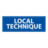 Panneau d'information - Pictogramme Local Technique - 210 x 75 mm