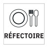 Panneau d'information - Pictogramme réfectoire - 250 x 250 mm