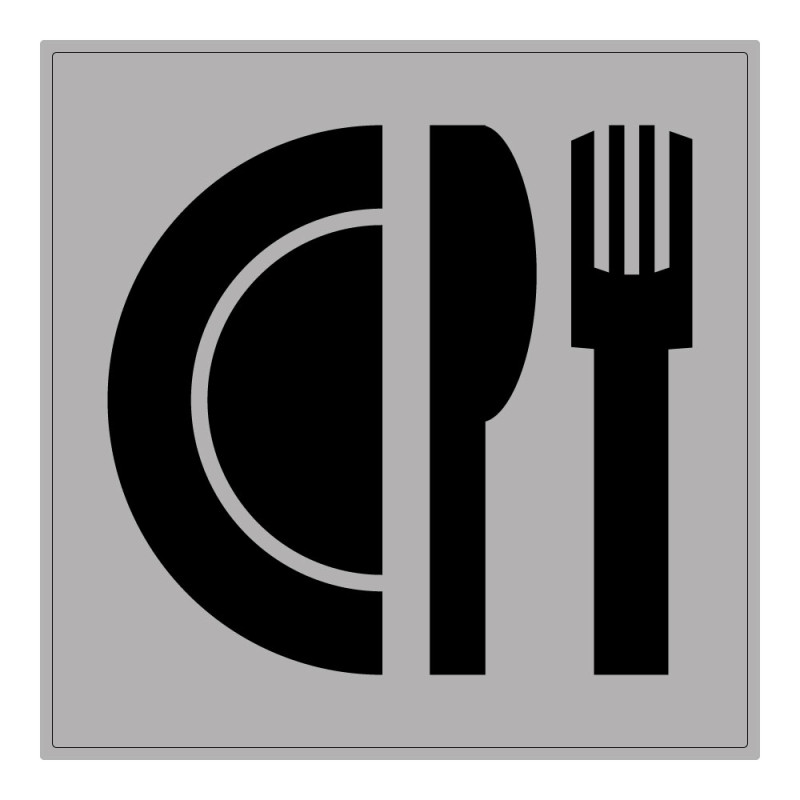 Signalétique d'information - Pictogramme Restaurant - Vinyle ou PVC