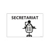 Panneau d'information - Pictogramme Secrétariat - 300 x 200 mm