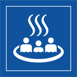 Panneau d'information - Source thermale - ISO 7001