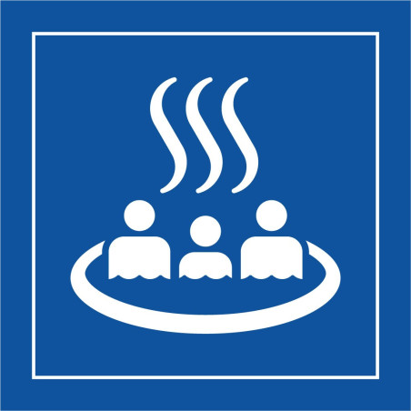 Panneau d'information - Source thermale - ISO 7001 - Gravoply