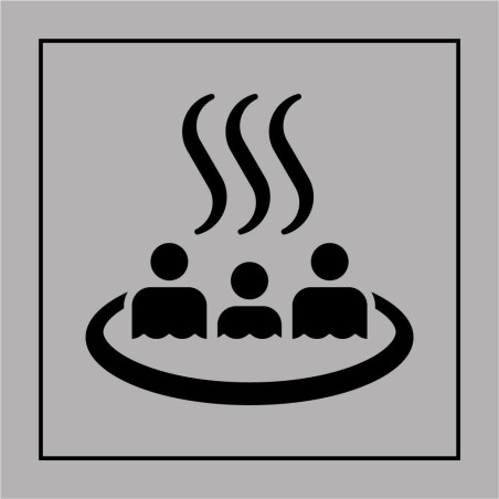 Panneau d'information - Source thermale - ISO 7001 - Gravoply