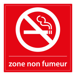 Panneau d'information - Zone non fumeur avec picto Interdit de fumer - ISO 7010