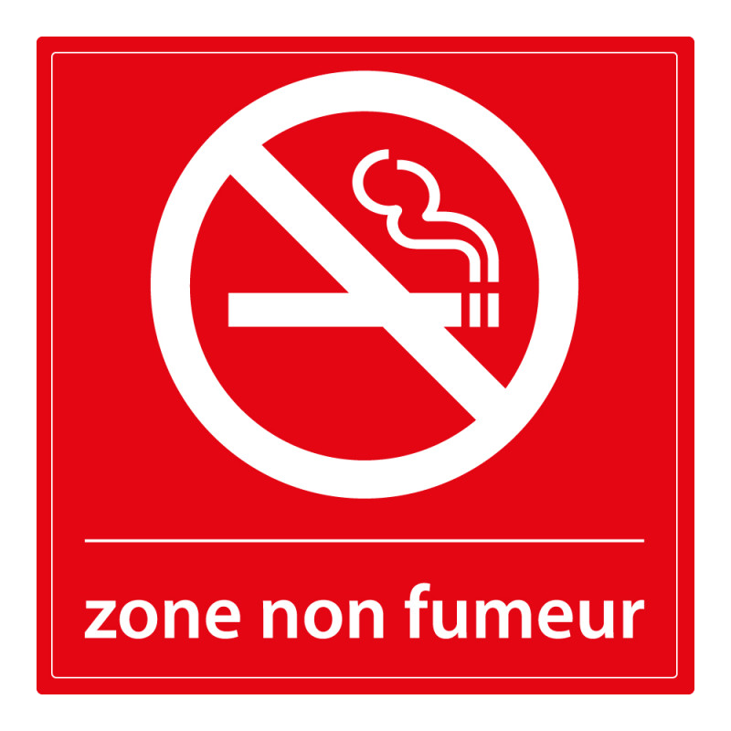 Panneau d'information - Zone non fumeur avec picto Interdit de fumer - ISO 7010
