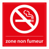 Panneau d'information - Zone non fumeur avec picto Interdit de fumer - ISO 7010