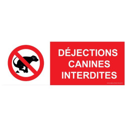 Panneau d'interdiciton - Déjections Canines Interdites - ISO 7010