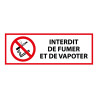 Panneau d'Interdiction - Interdiction de fumer et vapoter