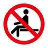Panneau d'Interdiction - Interdiction de s'asseoir - P018