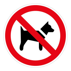 Panneau d'Interdiction - Interdit aux chiens - P021 - Norme ISO 7010