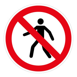 Panneau d'Interdiction - Interdit aux piétons - P004 - ISO 7010