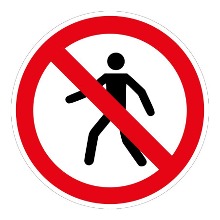 Panneau d'Interdiction - Interdit aux piétons - P004 - ISO 7010