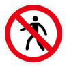 Panneau d'Interdiction - Interdit aux piétons - P004 - ISO 7010