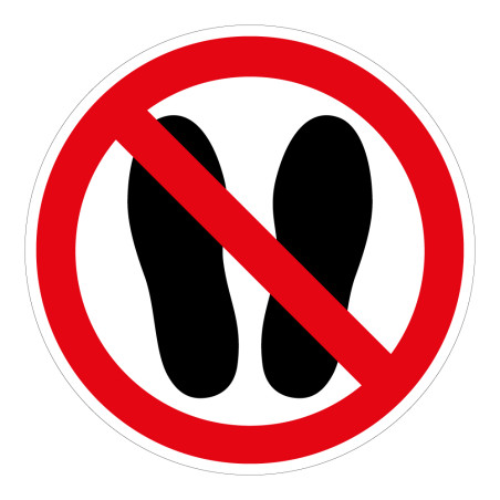 Panneau d'interdiction - Interdit de rester ici - P024 - ISO 7010