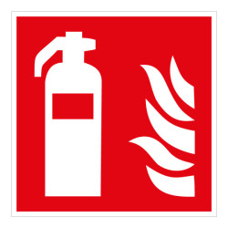 Panneau braille extincteur – Relief sécurité incendie – 150x150 mm