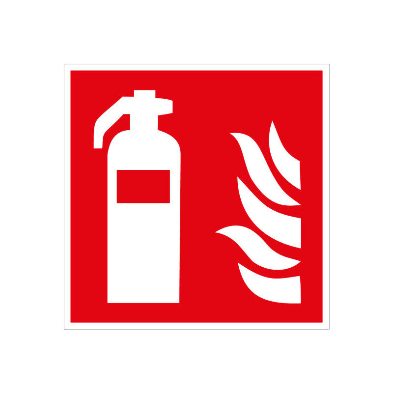 Panneau braille extincteur – Relief sécurité incendie – 150x150 mm