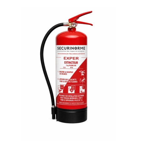 Extincteur poudre ABC EXPER 1 à 9 kg pression permanente