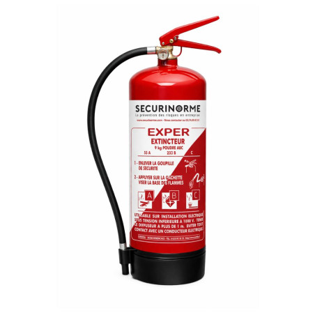 Extincteur poudre ABC EXPER 1 à 9 kg pression permanente