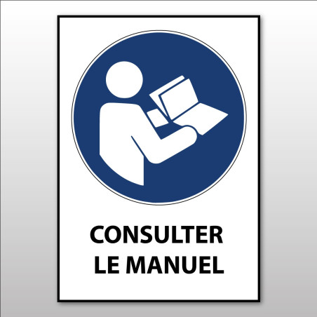 Panneau d'obligation ISO EN 7010 "Consulter le manuel/la notice d'instructions" M002