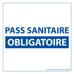 Adhésif d'information - Pass Sanitaire Obligatoire - 125 x 125 mm - Vinyle