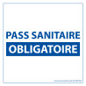 Adhésif d'information - Pass Sanitaire Obligatoire - 125 x 125 mm - Vinyle