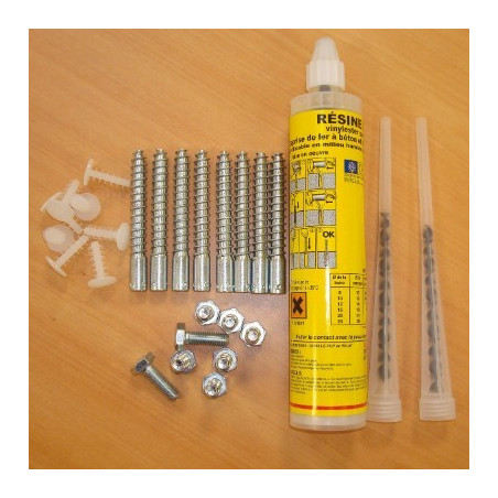 Kit de fixation - Pour butée de parking - Usage chimique