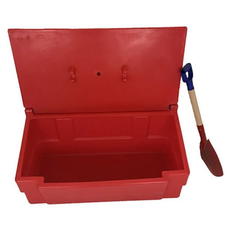 Kit épandage coffre à sel : 3 sacs de sel + un coffre  à sel  100L+ un épandeur