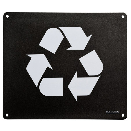 Plaque - Universelle Recyclable Grise pour Poubelles Trapi - 290 x 250 mm - Acier
