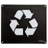 Plaque - Universelle Recyclable Grise pour Poubelles Trapi - 290 x 250 mm - Acier