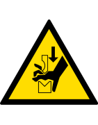 Panneau danger pour les mains